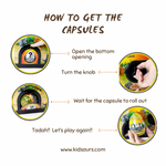 Load image into Gallery viewer, Dinosaurs capsules with box
