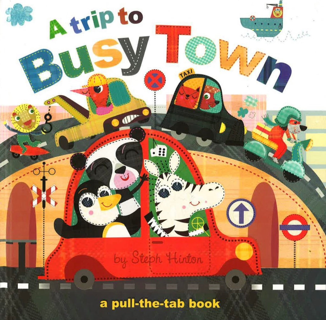 A trip to busy town board book